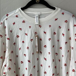 🍄SKIMS BOYFRIEND MUSHROOM PRINT LONG SLEEVE T SHIRT XL